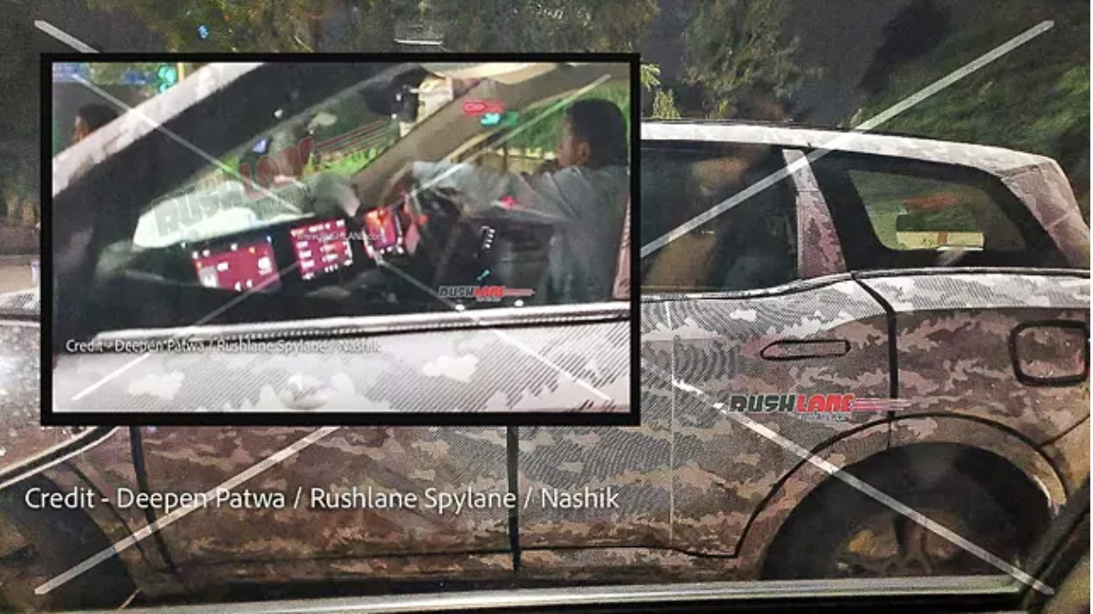 Mahindra XUV 700 EV (Mahindra XUV.e8) Has Three LCD Screens On Dashboard